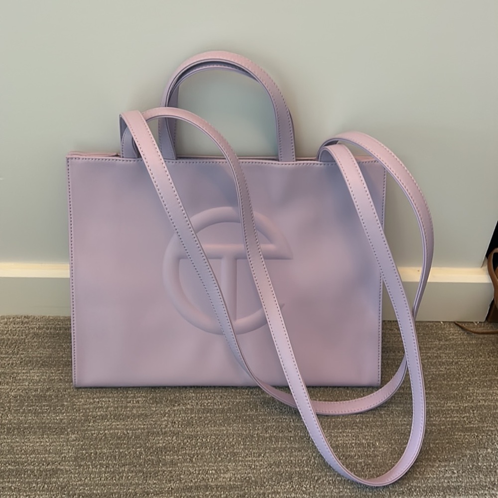 Telfar medium shopping bag in lavender